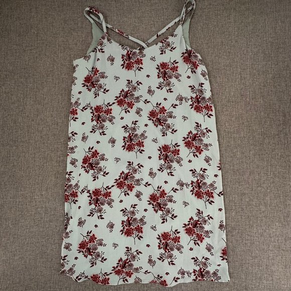 Olive + Oak Shift Dress Floral Small Sleeveless Spaghetti Straps  Lightweight - Picture 2 of 16